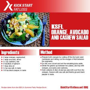 ORANGE AVOCADO AND CASHEW SALAD