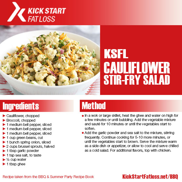 cauliflower stirfry salad