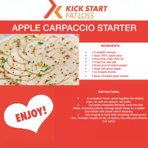 apple carpaccio starter v day