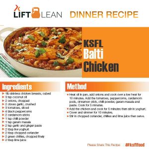 LIFT LEAN BALTI CHI DINNER