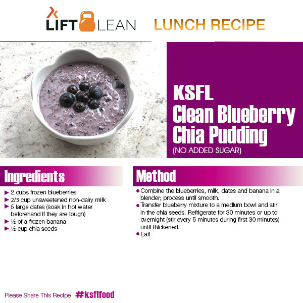 LIFT LEAN BLUEBERRY CHIA PUD LUNCH