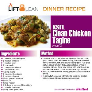 LIFT LEAN CHICKEN TAGINE DINNER