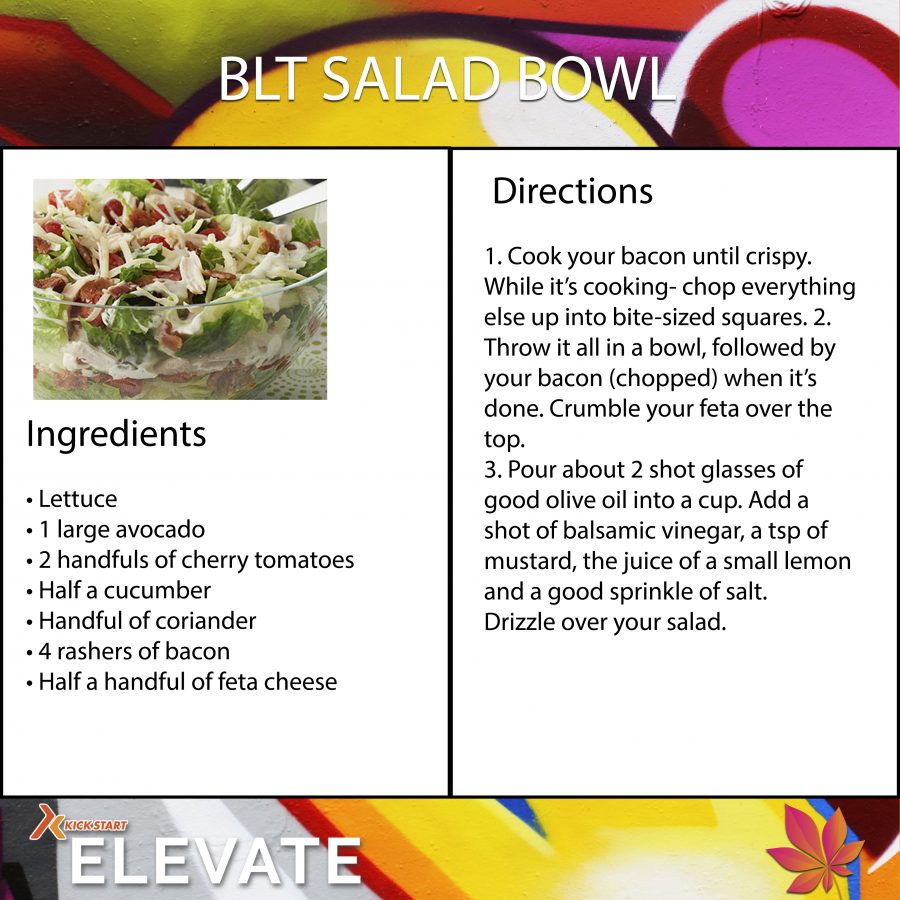 BLT salad bowl lunch elevate BLT salad bowl lunch elevate