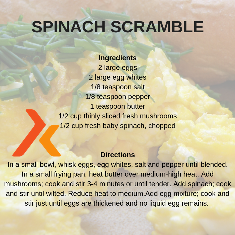 SPINACH SCRAMBLED EGGS